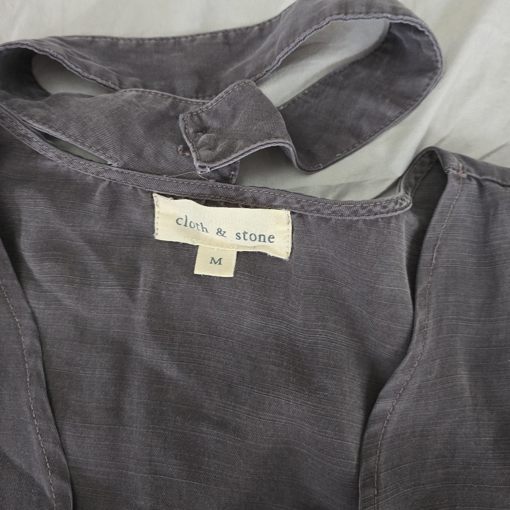 Cloth & Stone choker neck blouse - Picture 3 of 7